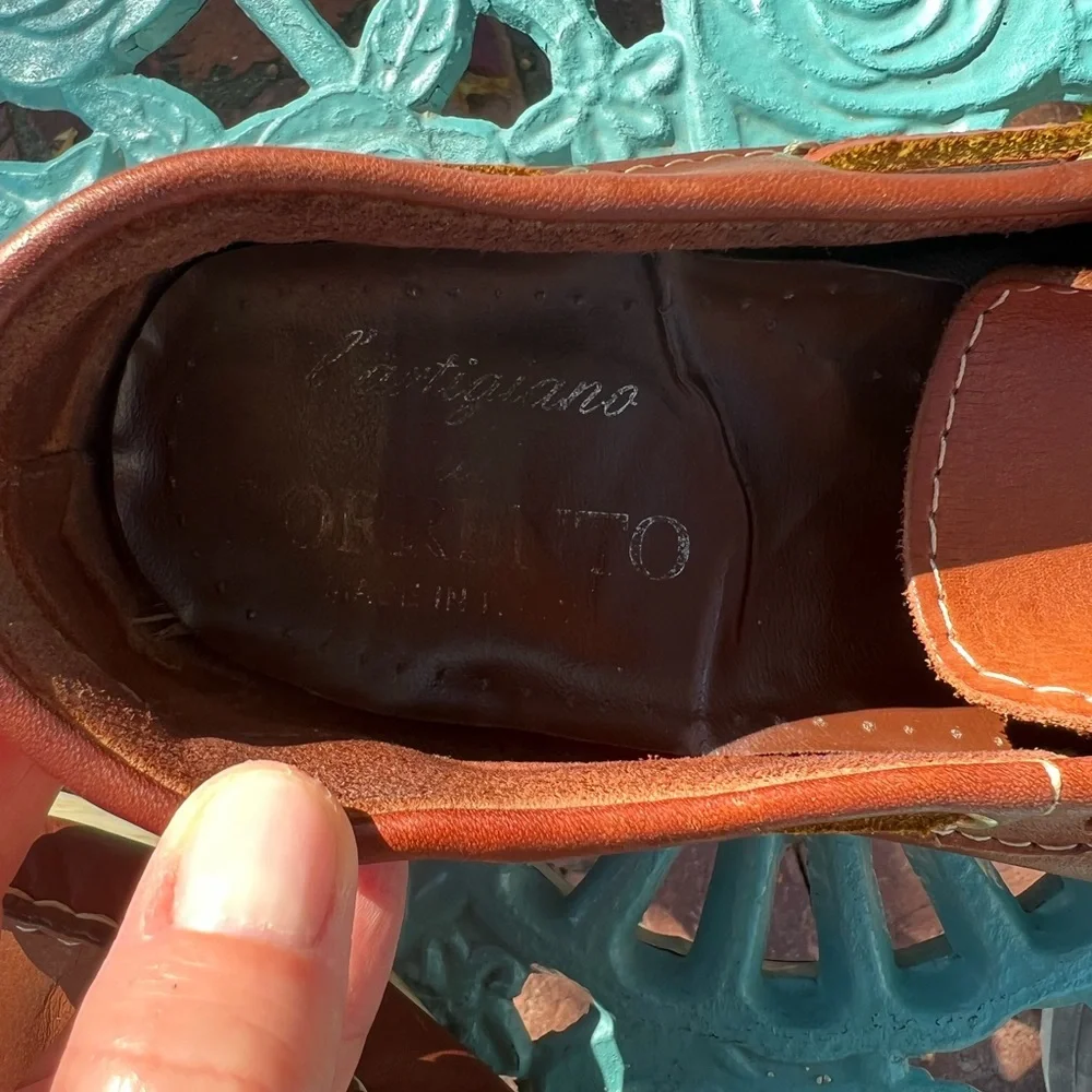 Italian Sorrento Leather boat shoes from